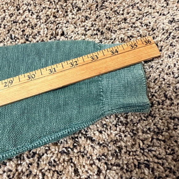 Tommy Bahama 1/4 Zip Pullover Sweater Mens Large Green Waffle Knit Cotton - Picture 6 of 7